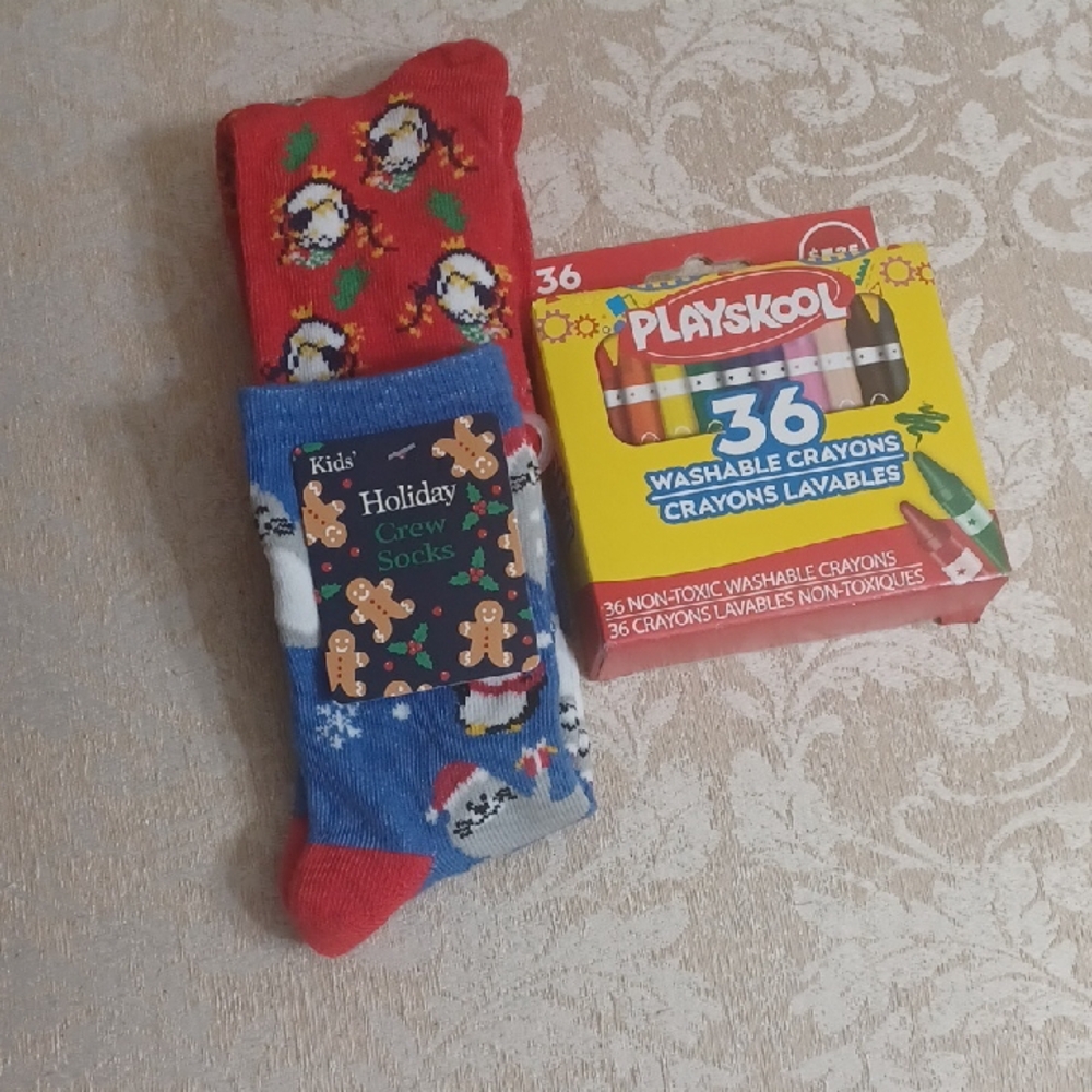 Kids Holiday Crew Socks Set